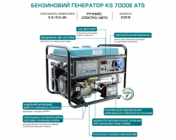 Бензиновый генератор KS 7000E ATS в Украине