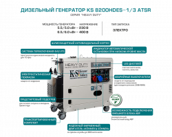 Дизельний генератор KS 8200HDES-1/3 ATSR в Україні