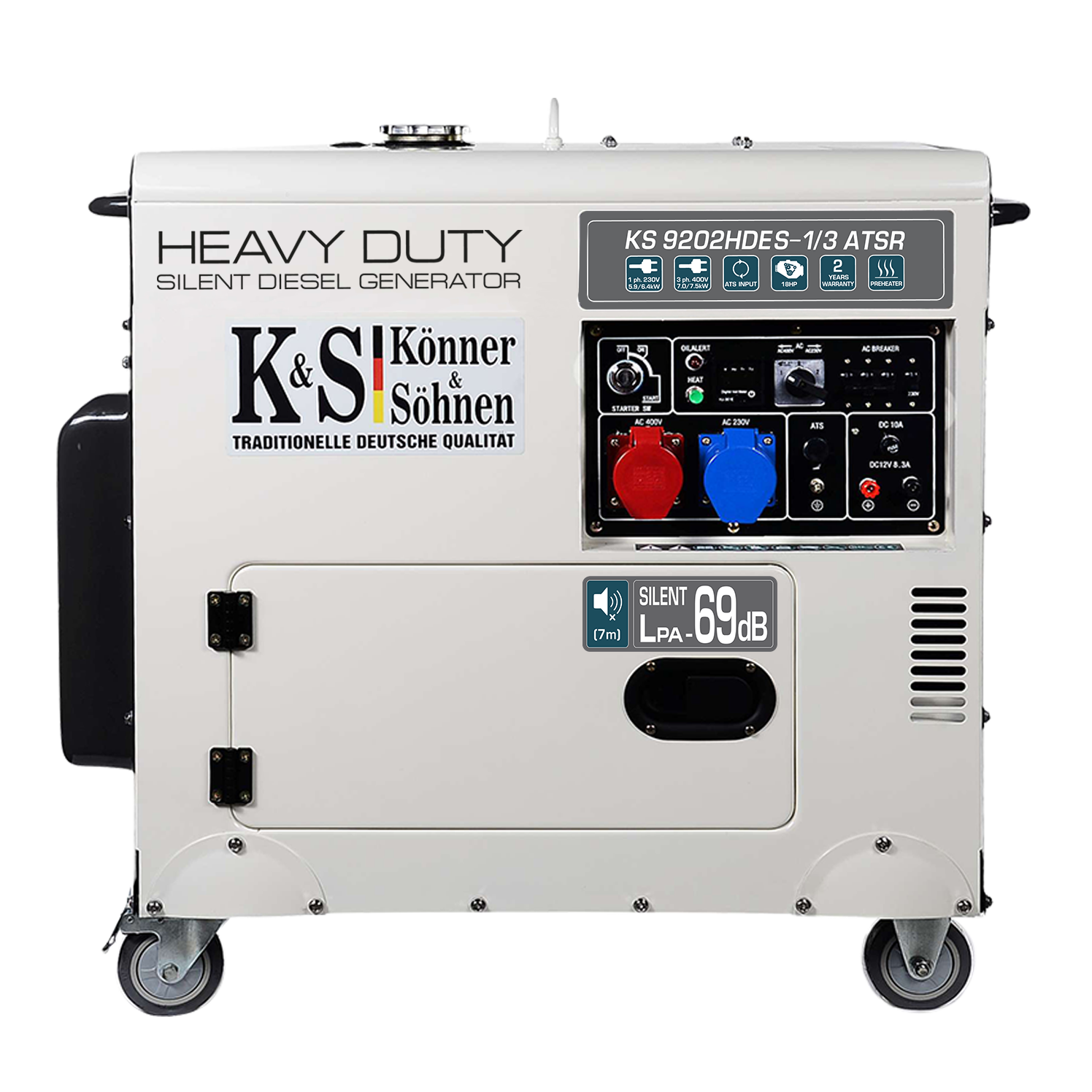Дизельний генератор KS 9202HDES-1/3 ATSR (Euro II)