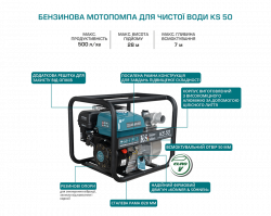Мотопомпа для чистої води KS 50 замовити
