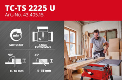 Настільна циркулярна пилка Einhell TC-TS 2225 U New в Україні