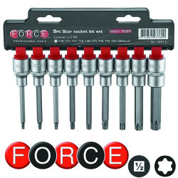 1/2" Набор головок-бит Е-профиль (Torx) удлиненных 9 пр., L=100 мм