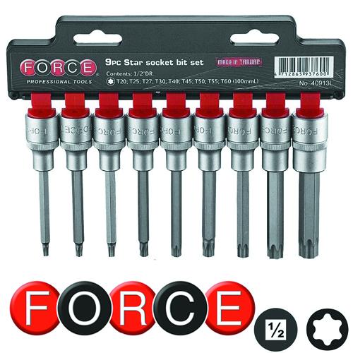 1/2" Набор головок-бит Е-профиль (Torx) удлиненных 9 пр., L=100 мм