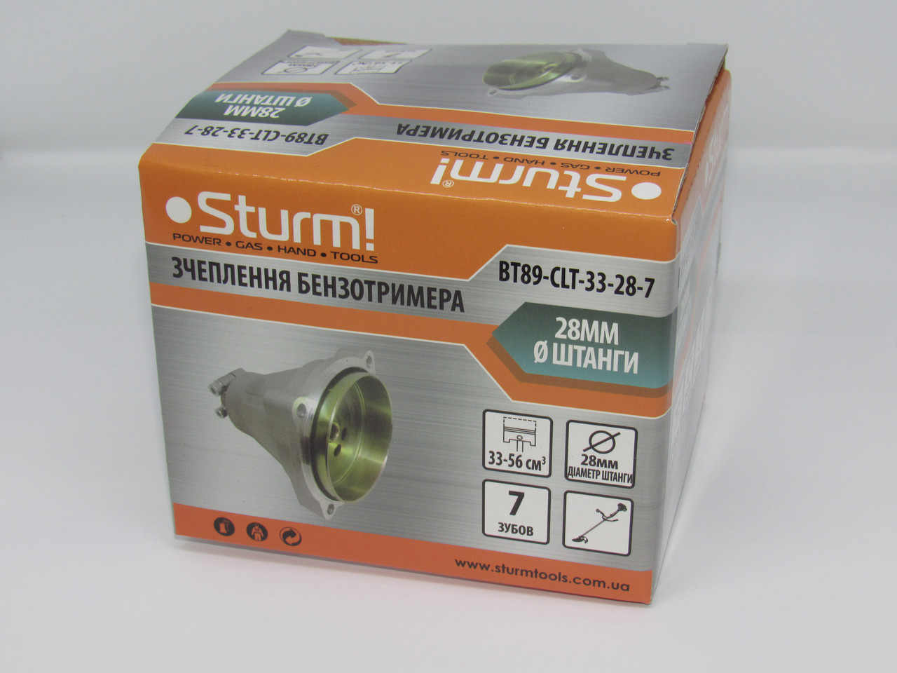 Зчеплення бензотримера, 33-56 см куб, 28 мм, 7 зуб, Sturm BT89-CLT-33-28-7
