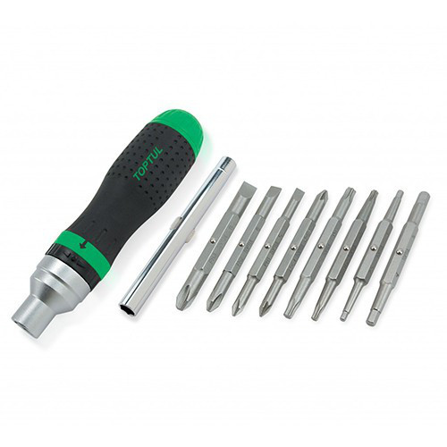 Тріскаткова викрутка-бітоутримувач 1/4&quot; TOPTUL 19-в-1 GAAR1002
