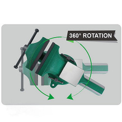 Тиски слюсарні з ковадлом 100мм 4&quot; TOPTUL поворотні ковані DJAD0104 купити