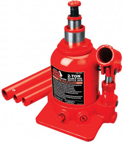 Домкрат гидравлический двухштоковый 2т 150-370 мм низкопрофильный TORIN TF0202 купить