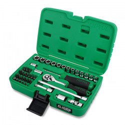 Набір торцевих головок і біт з тріскачкою TOPTUL 1/4&quot; 41од. GCAI4102