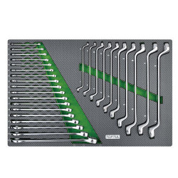 Набір ключів комбінованих та накидних 6-27мм 28од.(в ложементі) TOPTUL GED2813