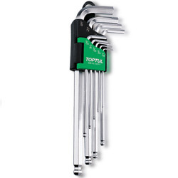 Набір шестигранників дюймових з кулею TOPTUL 1/16&quot;-3/8&quot; 9од. GBAL0901