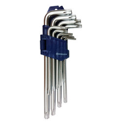 Ключі TORX Г-подібні довгі з отвором 9од. СТАНДАРТ TKS0902