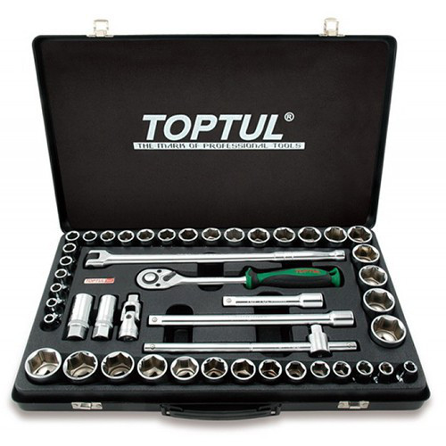 Комбінований набір інструментів TOPTUL 1/2&quot; (дюйм+метр.) 46од. GCAD4601
