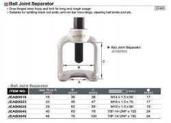 Знімач рульових тяг та кульових опор 46х76х100 мм TOPTUL JEAB0646 купити