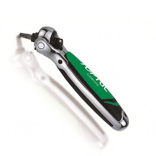 Тріскачка 3/8&quot; + тримач біт із шарніром (360°) TOPTUL 72 зуба CJOM1216