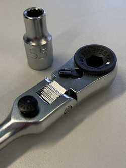 Трещотка мини 1/4" с шарниром TOPTUL 60 зубцов (исп. с FTDF0810) CHEV0811 фото