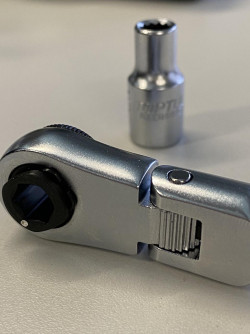 Трещотка мини 1/4" с шарниром TOPTUL 60 зубцов (исп. с FTDF0810) CHEV0811 акция