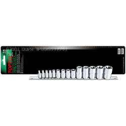 Набір головок TORX на планці TOPTUL 1/4&quot;-1/2&quot; E4-E24 14од. GAAR1402