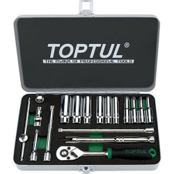 Набір інструменту дюймового TOPTUL 1/4&quot; 18од. 3/16&quot;-9/16&quot; (довгі головки) GCAD1813