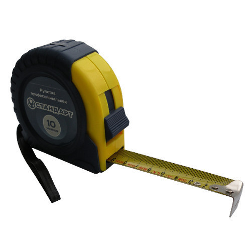 Рулетка 10м/25мм професійна СТАНДАРТ SMT-1025