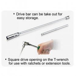 Ключ свічковий з магнітом Т-подібний TOPTUL 16мм L450мм CTHB1645 купити