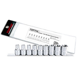 Набір головок TORX на планці TOPTUL 1/2&quot; E10-E24 9од. GAAG0901