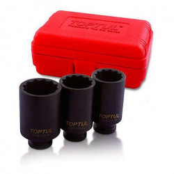 Набор ударных головок длинных для ступичных гаек TOPTUL 1/2" GDAI0303 в Украине