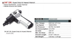 Пневмогайковерт для шиномонтажу TOPTUL 3/8" 271N/m 10000 об/хв KAAA1220 купити