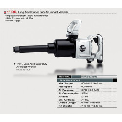 Пневмогайковерт ударний TOPTUL 1&quot; 2440N/m 4000 об/хв KAAB321808 купити