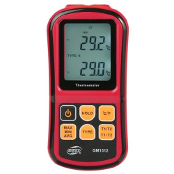 Термометр цифровой двухканальный -250-1767°C BENETECH GM1312 заказать