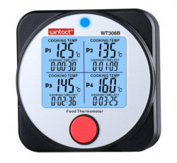 Термометр пищевой электронный 4-х канальный Bluetooth -40-300°C WINTACT WT308B заказать