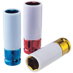 1/2" Головка шестигранная ударная, глубокая, цветная 17 мм, L=85 мм