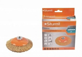 Щетка конусная  для УШМ (125мм, витая стальная проволока) 5240302 