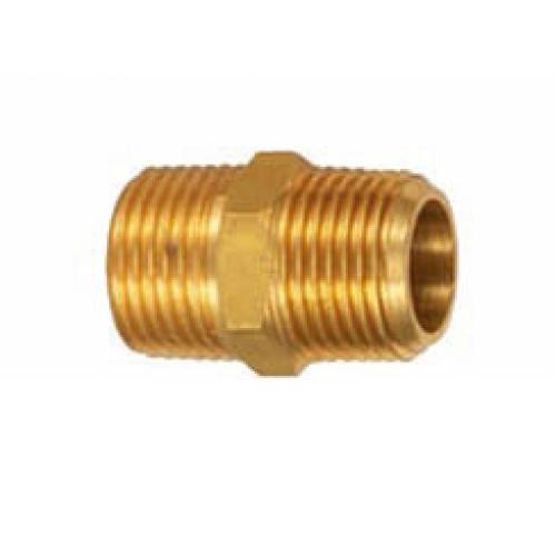 Фитинг латунный (внешняя резьба - внешняя резьба) 1/4" (m) х 1/8" (m)