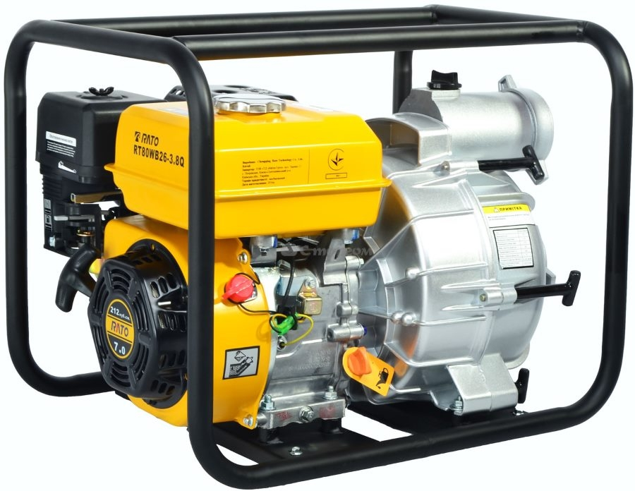 Мотопомпа для полугрязной воды RATO RT80WB26-3.8Q