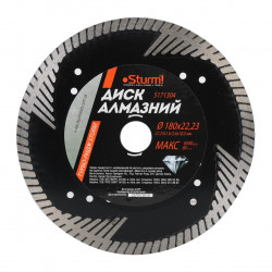 Диск алмазный Турбо-ридж Sturm (180x22.23 мм) Sturm 5171304 купить