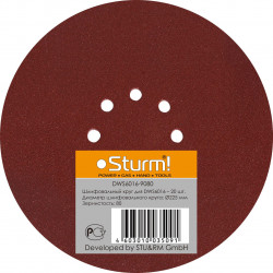 Шлифбумага круглая 225мм, зерно 060, 20шт Sturm DWS6016-9060