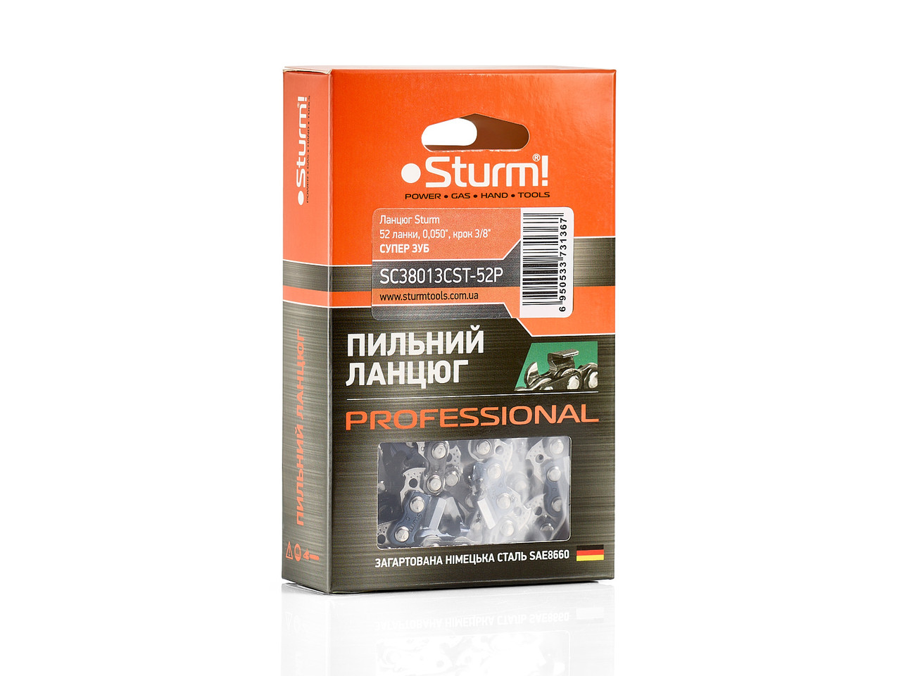 Ланцюг 52 ланки, 0,050&quot;, крок 3/8&quot;, супер зуб Sturm SC38013CST-52P