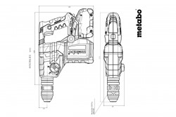 Акумуляторний перфоратор Metabo KH 18 LTX BL 28 Q Set ISA фото