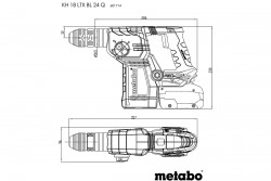 Акумуляторний перфоратор Metabo KH 18 LTX BL 24 Q Set ISA фото