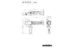 Акумуляторна кутова шліфувальна машина з плоским корпусом редуктора Metabo WF 18 LTX 125 Quick заказать