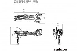 Акумуляторна кутова шліфувальна машина Metabo WPB 36-18 LTX BL 24-230 Quick не дорого