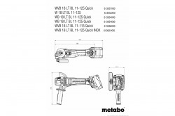 Акумуляторна кутова шліфувальна машина Metabo WVB 18 LT BL 11-115 Quick не дорого