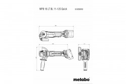 Акумуляторна кутова шліфувальна машина Metabo WPB 18 LT BL 11-125 Quick не дорого
