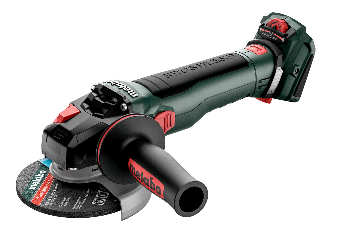 Акумуляторна кутова шліфувальна машина Metabo WVB 18 LT BL 11-125 Quick Inox