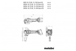 Акумуляторна кутова шліфувальна машина Metabo WPBA 18 LTX BL 15-125 Quick DS заказать