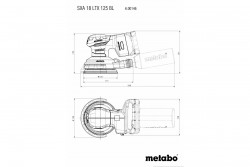 Акумуляторна ексцентрикова шліфувальна машина Metabo SXA 18 LTX 125 BL в Украине