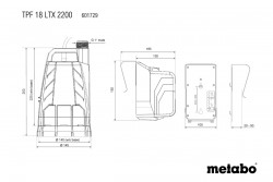 Акумуляторний заглибний насос і бочковий насос для дощової води Metabo TPF 18 LTX 2200 Arsenal Grand