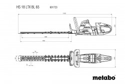 Акумуляторний кущоріз Metabo HS 18 LTX BL 65 ціна