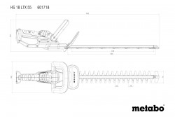 Акумуляторний кущоріз Metabo HS 18 LTX 55 ціна