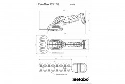 Акумуляторні кущові та газонні ножиці Metabo Set PowerMaxx SGS 12 Q не дорого